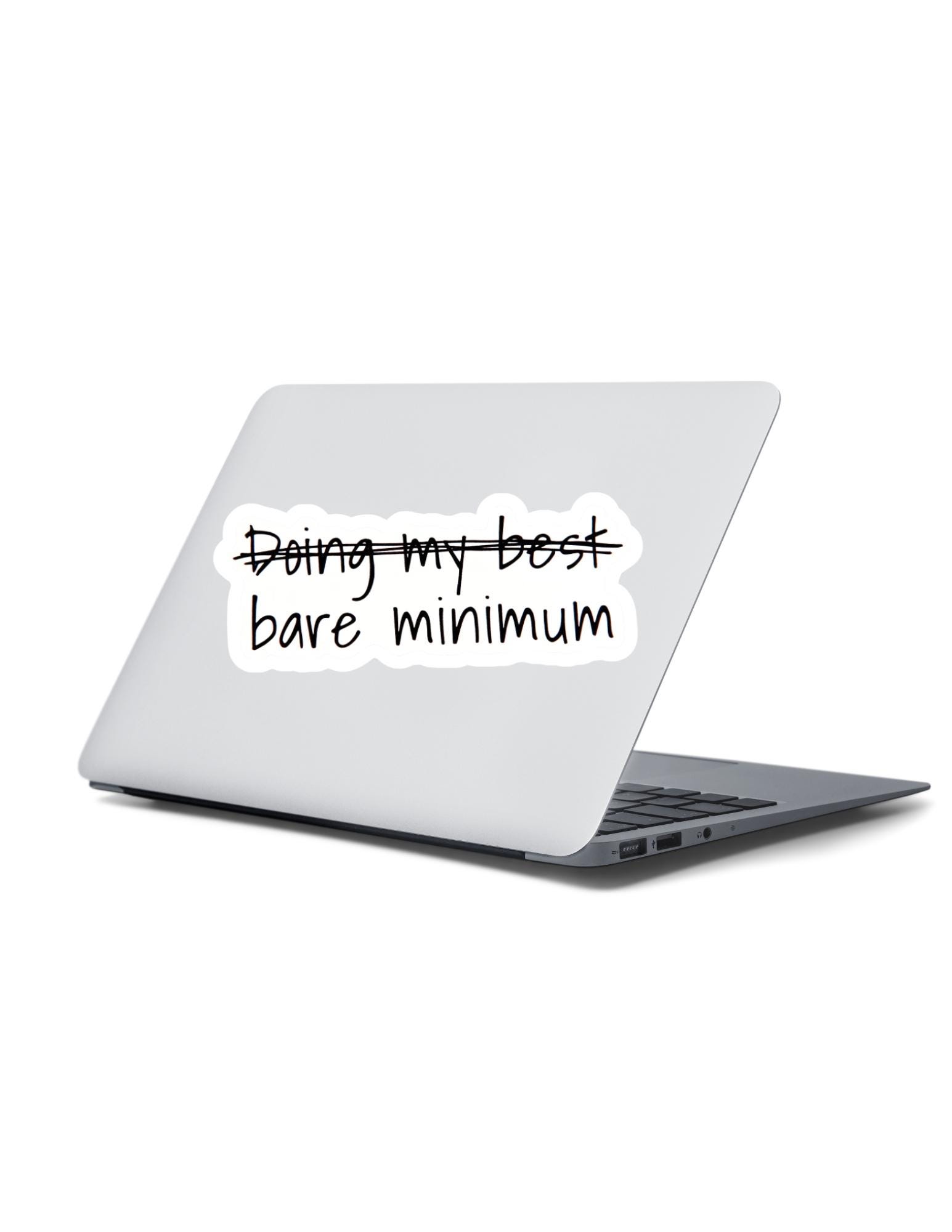 Bare Minimum Meme Sticker - Funny Laptop Decal - Etsy