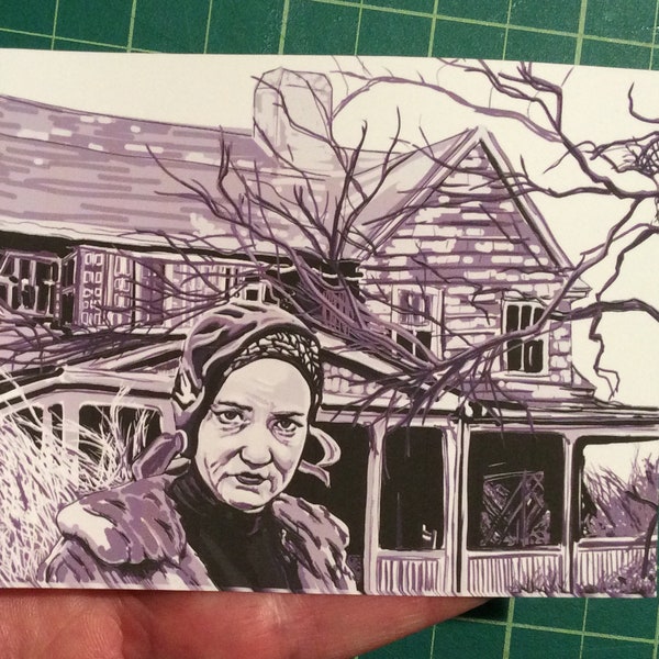 Little Edie in front of Grey Gardens Sticker