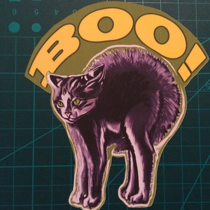 Halloween Scaredy Cat Sticker