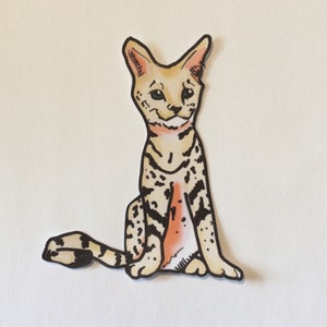 Serval Cat Sticker 4.5"