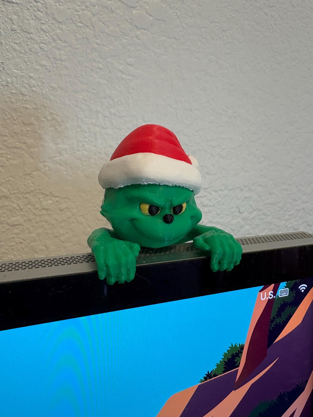Grinch Monitor Buddy 3D Print - Etsy
