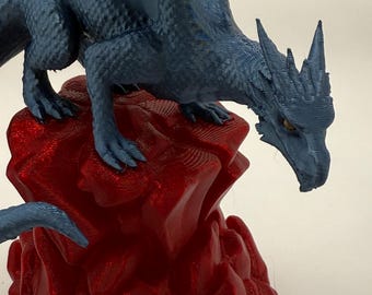 Blue Dragon Lamp Night Light Lava Rock - BIG