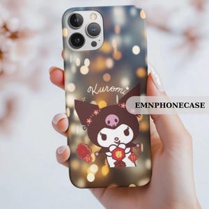 Kuromi stoere telefoonhoesjes voor iPhone Samsung Pixel, schattig karakterontwerp, beschermende telefoonhoes, unieke cadeaus, cadeau voor verjaardag familie