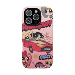 Powerpuff Girls Phone Case, Cute Cartoon Cover, Tough Cases for Kids, Gift for Fans, Cartoon Design, Trendy Accessories iphone,samsung,pixel