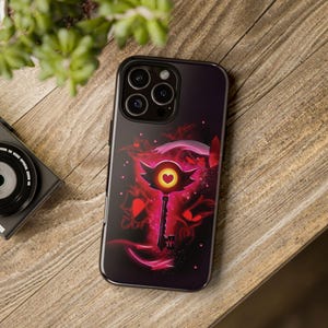 Hazbin Hotel Inspired Tough Case for iPhone 16-11 Pro Max & Samsung S24-S21 Ultra Plus | Stylish Protective Key Design Phone Cover