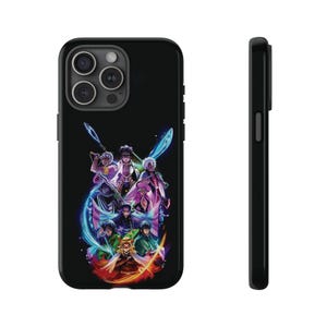 Demon Slayer Tough Case for iPhone 16, 15, 14, 13, 12, 11 Pro Max & Samsung S25, S24, S23, S22, S21 Ultra/Plus - Anime Design Phone Cover