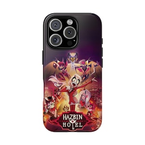 Anime carton, Phone Cases, Hazbin Hotel Inspired Tough Phone Covers, Samsung, iPhone, Pixel Case