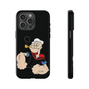Popeye Tough-hoesje voor iPhone 16/15/14/13/12/11 Pro Max en Samsung S24/S23/S22/S21 Ultra/Plus - klassiek cartoonontwerp
