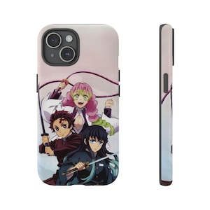 Demon Slayer, Anime Phone Case  iPhone 16, 15, 14, 13, 12, 11 Pro & Samsung S25, S24, S23, S22, S21 Plus – Tanjiro, Mitsuri, Muichiro Design