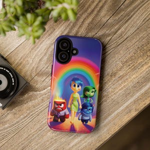 Inside Out Joy & Emotions Phone Case for iPhone 16, 15, 14, 13, 12, 11 Pro and Samsung S24, S23, S22, S21 Plus - Colorful Emotional Design