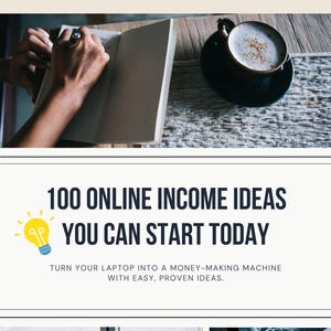 Make Money Online – 100 Income Ideas You Can Start Today | Digital E-Book for Side Hustles & Passive Income