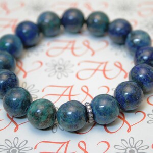 Diamants de pave et bracelet chrysocolla