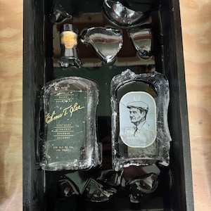 Broken bottle epoxy art