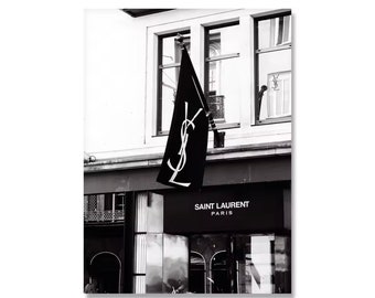 カスタム YSL キャンバス アート - 手作りの高級ファッション ウォール デコレーション