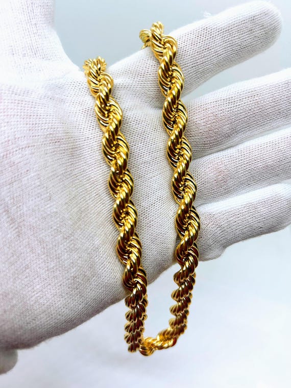 Buy 10k Gold Rope Chain 10mm Online in India