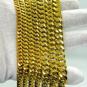 10k Gold Miami Cuban Bracelet, Real 10K Yellow Gold Miami Cuban Chain Bracelet, Men and Women Bracelet, 10k Gold Bracelet, 10k Gold Miami