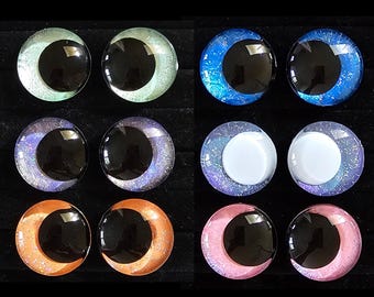 Sparkle Series Glitter Safety Eyes For Crochet Plushies -  6 Pair Pack