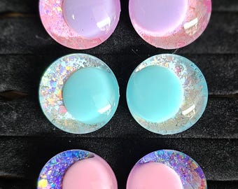 Glitter Safety Eyes for Amigurumi: Build Your Own 3 Pack (25mm-30mm) Colors Set
