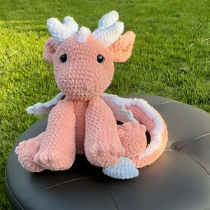 Crochet Snuggle Dragon Plushie: Handmade Amigurumi Stuffed Animal