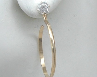 Earring Jackets for Studs, Medium Dangle Hoop Gold Earring Jacket, Jacket for studs, Diamond Jackets, Post Earring Jackets JHGFHRSM25X2