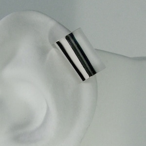 MINI Ear Cuff Cartilage Faux Helix, Fake Helix Earring No Piercing Hoop Simple Earcuff Upper Cartilage Ear Cuff Silver 13mm Smooth MC13MSSSM