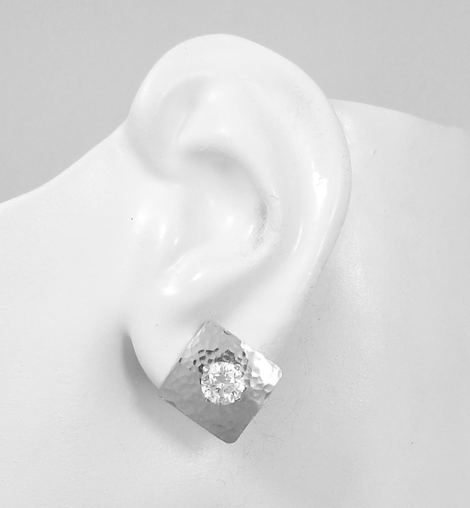 Silver Dangle Ear Jacket Earring Jackets for Studs Diamond Etsy