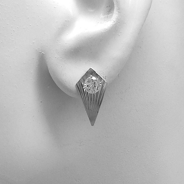 White Gold Earring Jackets Etsy