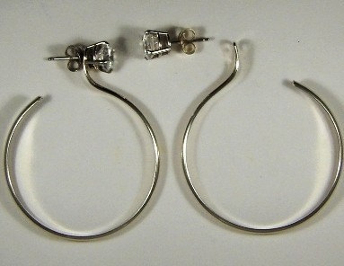 EARRING JACKETS Hoop Diamond Jackets Sterling Silver Dangle Etsy