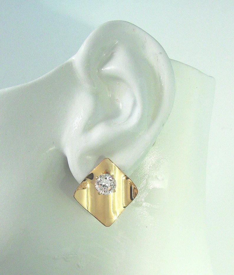 Earring Jackets for Studs 14K Gold Filled Diamond Wave Etsy