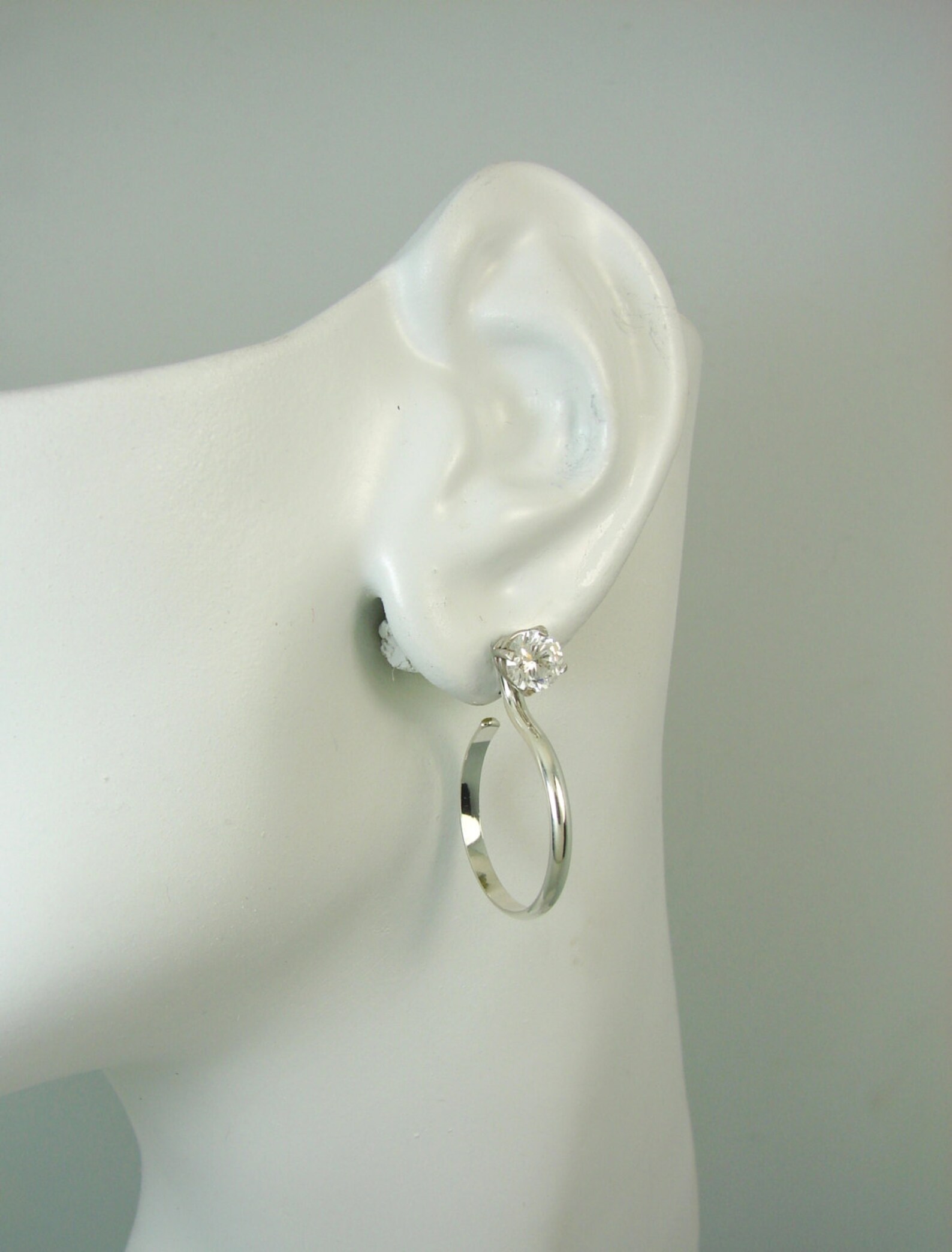 Earring Jackets Silver Drop Dangle Ear Jackets Hoop Jackets Etsy