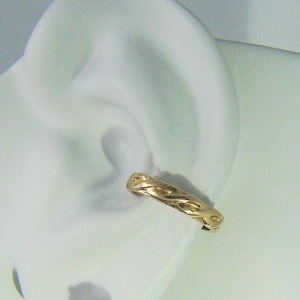 Gold Ear Cuff, Non-pierced Cartilage Wrap Earring,Earring, Fake Conch No Piercing Cuff Earring, Earcuff, Faux Piercing, Celtic Braid ECELTGF