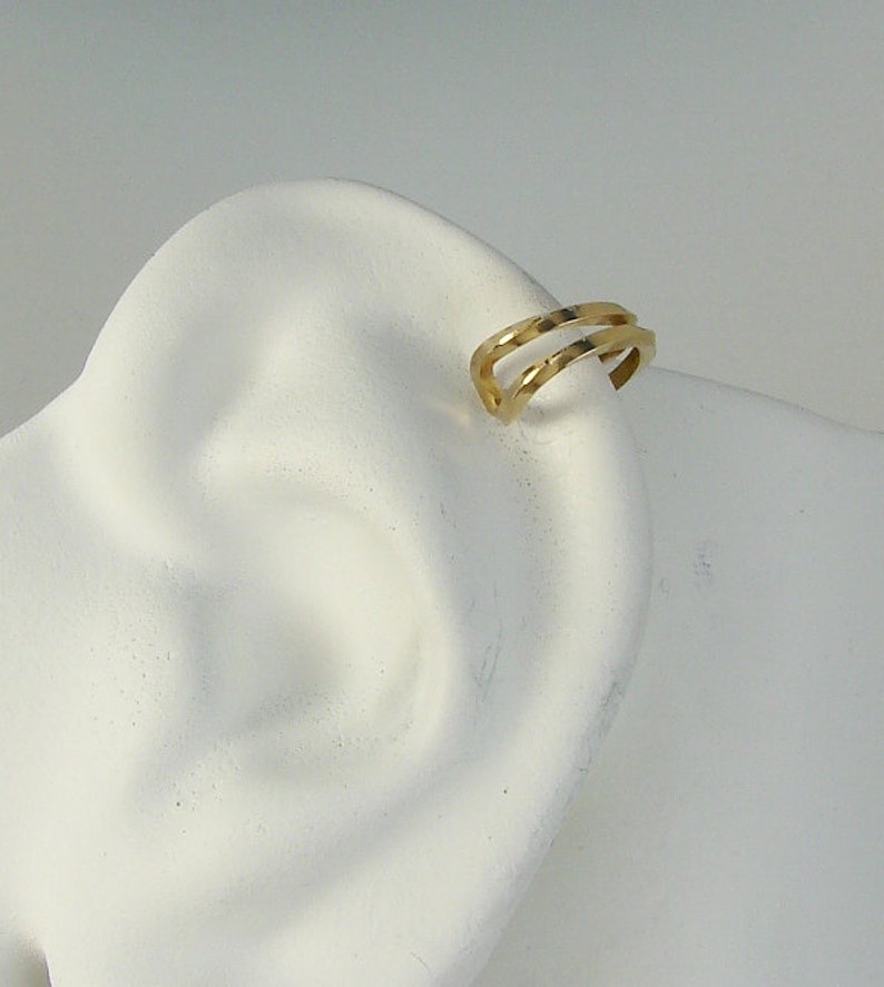 MINI Ear Cuff Cartilage Faux Earring Fake Earring No Piercing Hoop Gold Hoop Helix earcuff 14K Gold Filled Double Twist Wire MCEDWGF