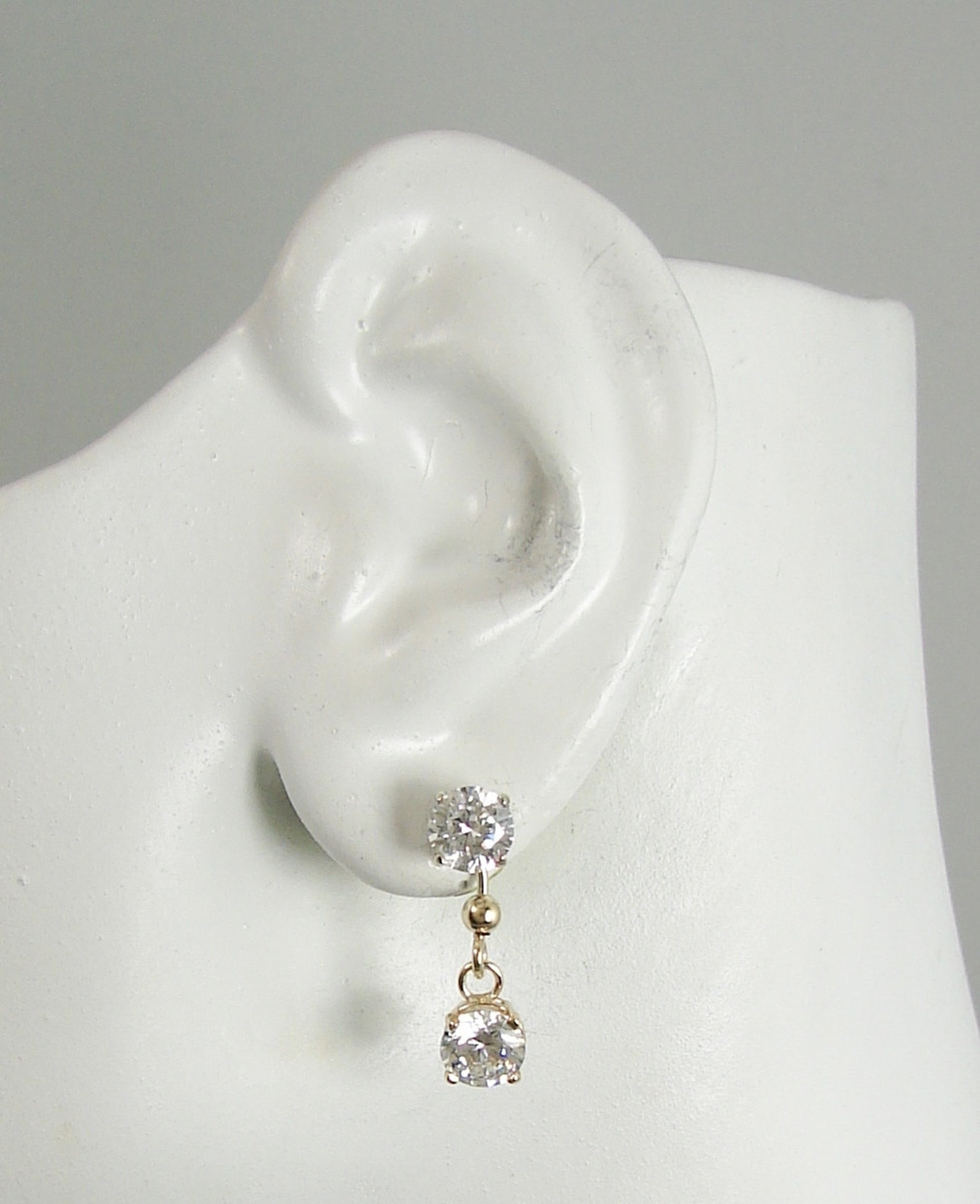 EARRING JACKETS for Studs Jackets for Diamonds 14k Gold Etsy