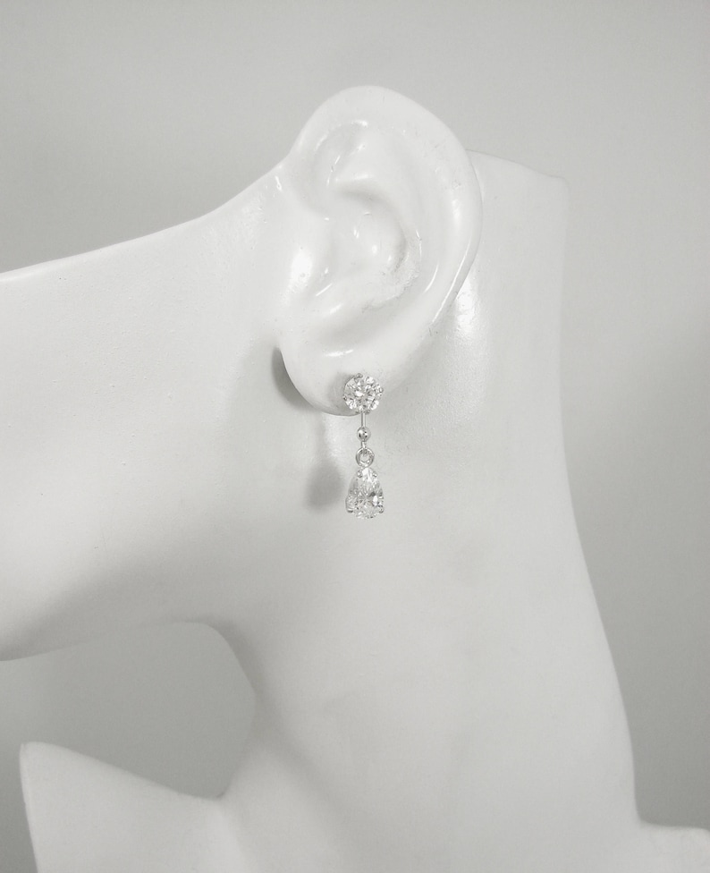 Earring JACKETS for Studs Sterling Silver Teardrop Jackets for Etsy