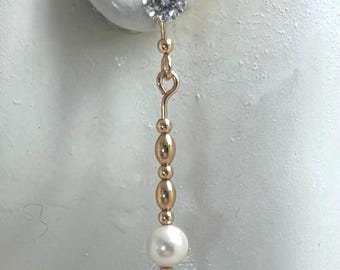 Cultured Pearl Earring Jackets for Studs, Dangle Drop Ear Jackets, Sterling Silver or Gold Filled Earring Jackets for Post Earrings