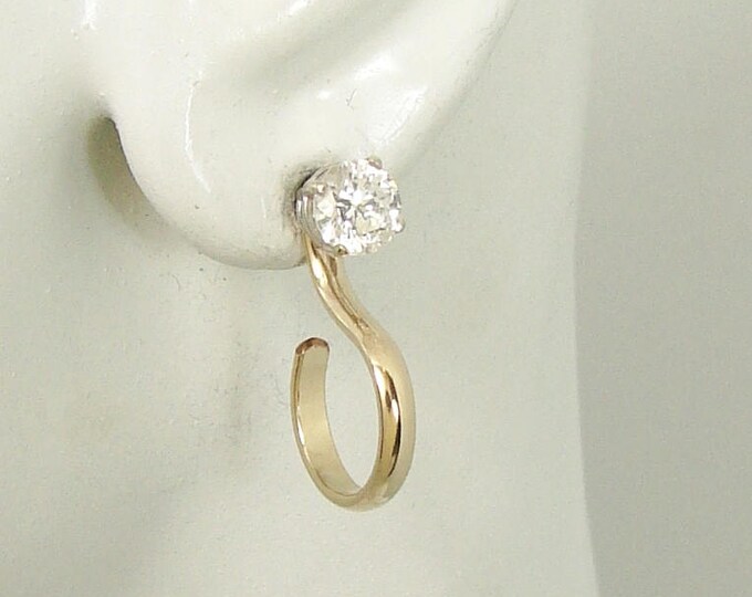 Earring Jackets Hoop Dangle Jacket Stud Jackets Diamond Etsy