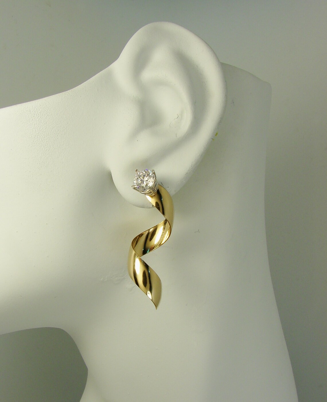 Gold Earring Jackets for Studs Diamond Enhancer Stud Jacket Etsy