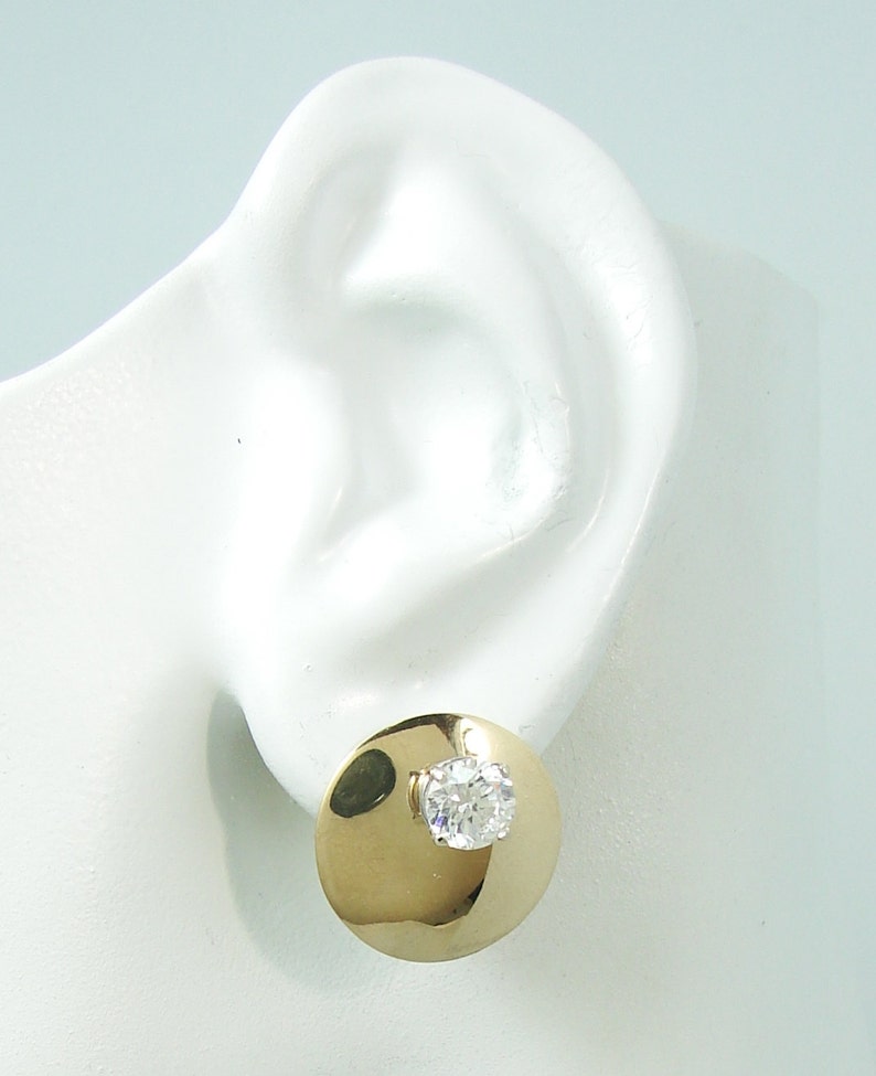 Earring Jackets for Studs 14K GOLD Diamond Jacket Earring Etsy