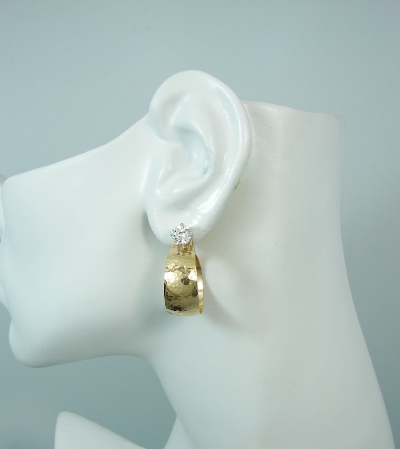 Earring Jackets for Studs Gold Dangle Gemstone Jacket Etsy