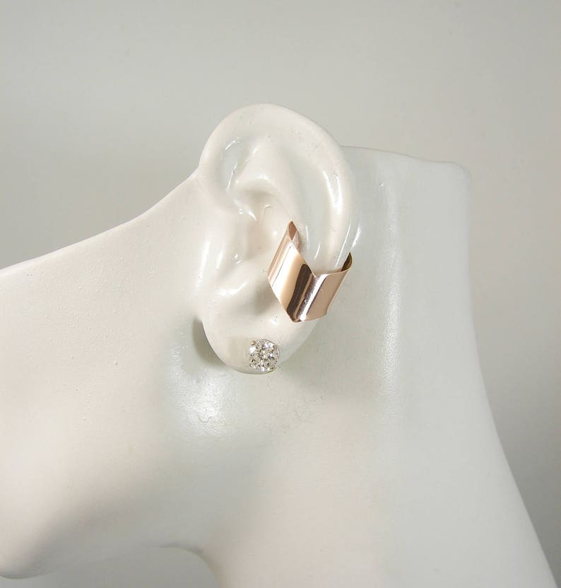 Ear Cuff Rose Gold Nonpierced Cartilage Earring No Piercing Etsy