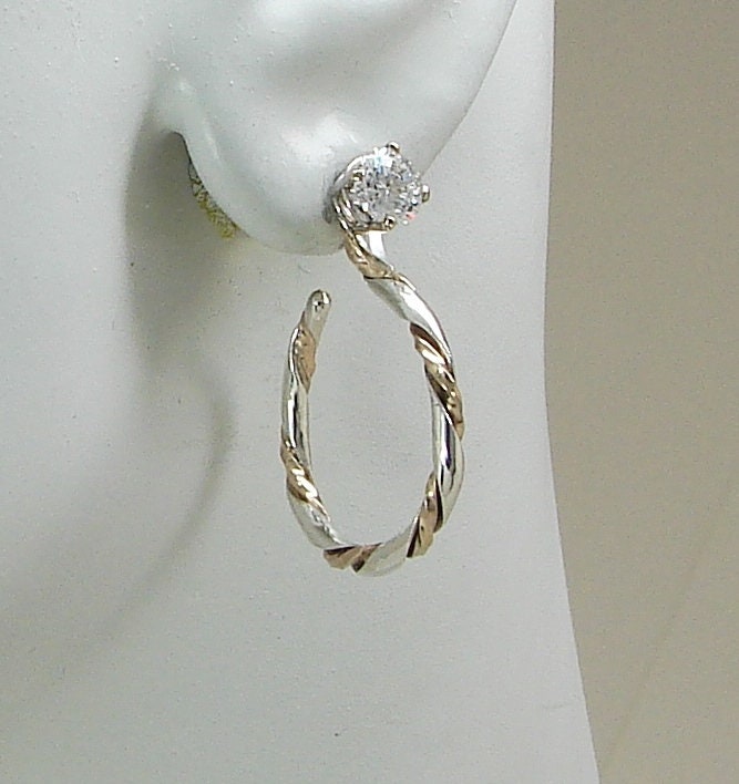 Hoop earring jackets for diamond studs deals