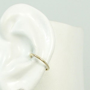 ENDLESS HOOP Conch Piercing, Cartilage Earring, 14K Yellow Gold Body Jewelry, Inner Ear Conch, Infinite Hoop, Continuous ENDH14K