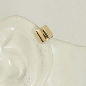 MINI Ear Cuff, Cartilage Hoop, Solid 14K Gold Faux Helix Earring, Small Ear Cuff, No Piercing Small Hoop, Domed Upper Ear Cuff MC14K6MDOME