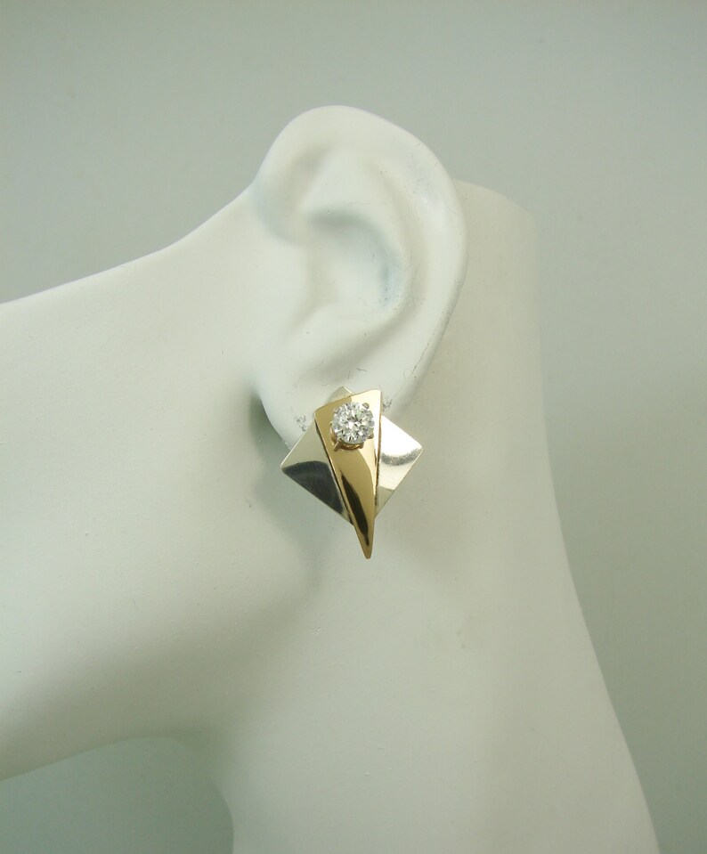 EARRING JACKETS Diamond Jackets Ear Jacket for Studs Post Etsy