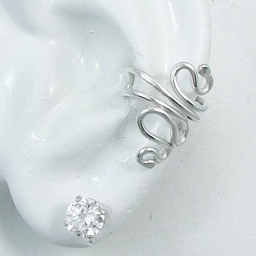 POST Conch Pierced Cartilage Earring Conch Hoop Silver Gauge Etsy