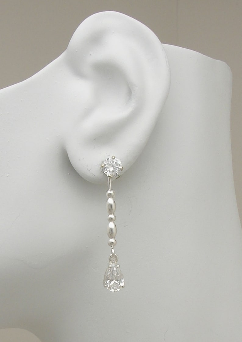 Earring Jackets for Studs Diamond Jackets Dangle Drop Ear Etsy