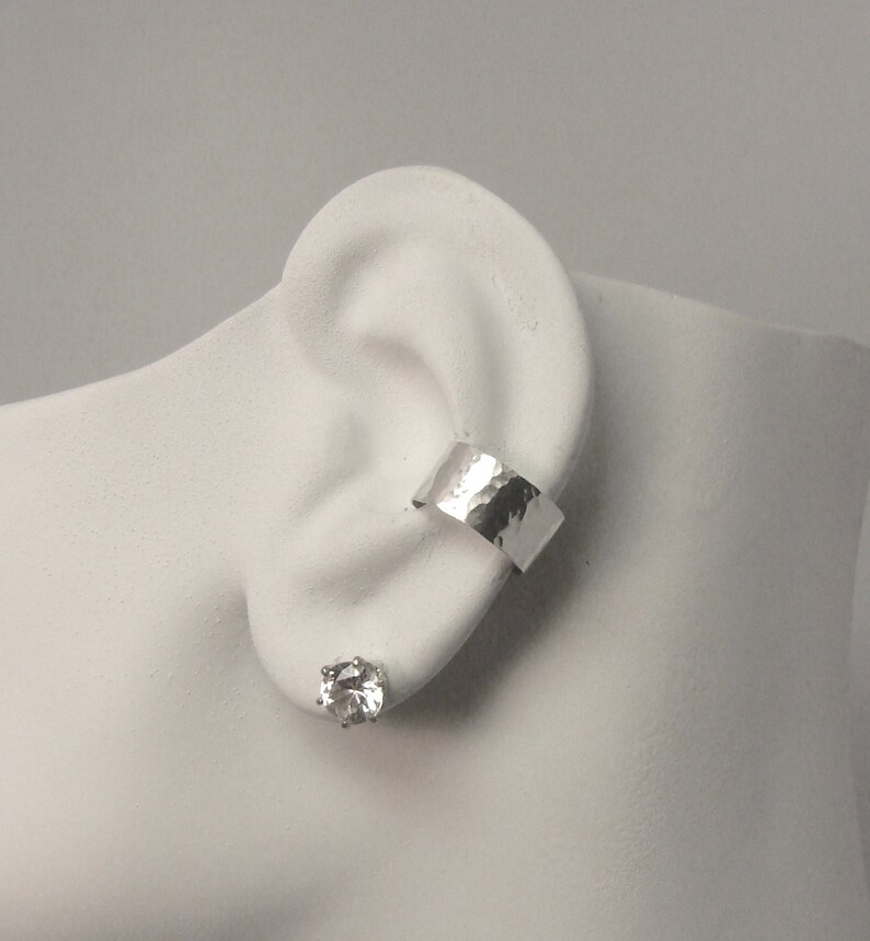 Ear Cuff WHITE Gold EarcuffNonpierced Cartilage Etsy