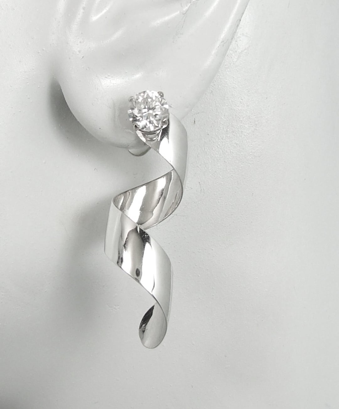 Earring Jackets for Studs, Diamond Jackets, Silver Post Earring Jackets