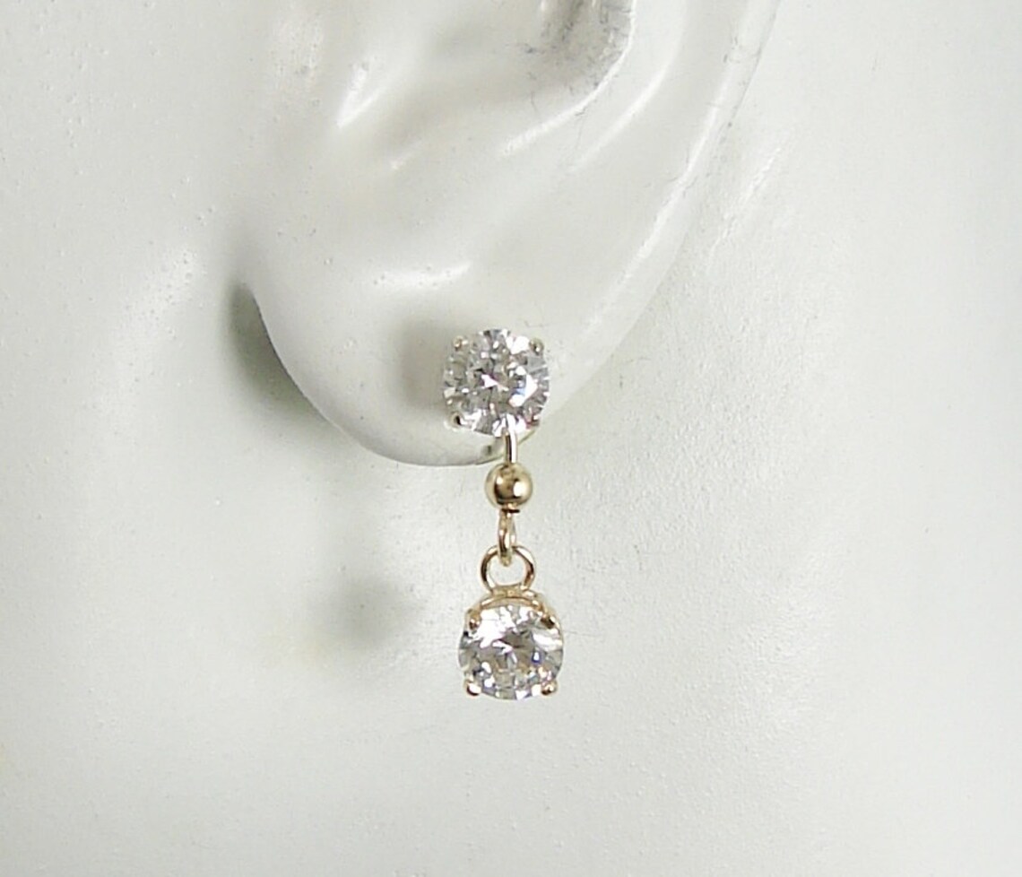EARRING JACKETS for Studs Jackets for Diamonds 14k Gold Etsy