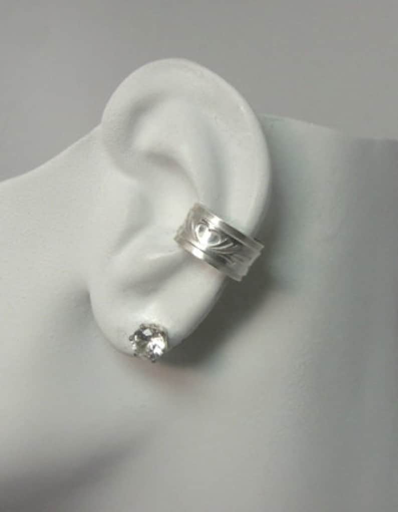 Ear Cuff Silver Nonpierced Cartilage Wrap Earring Fake Conch Etsy
